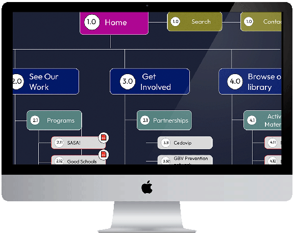 Information architecture project for international violence prevention network